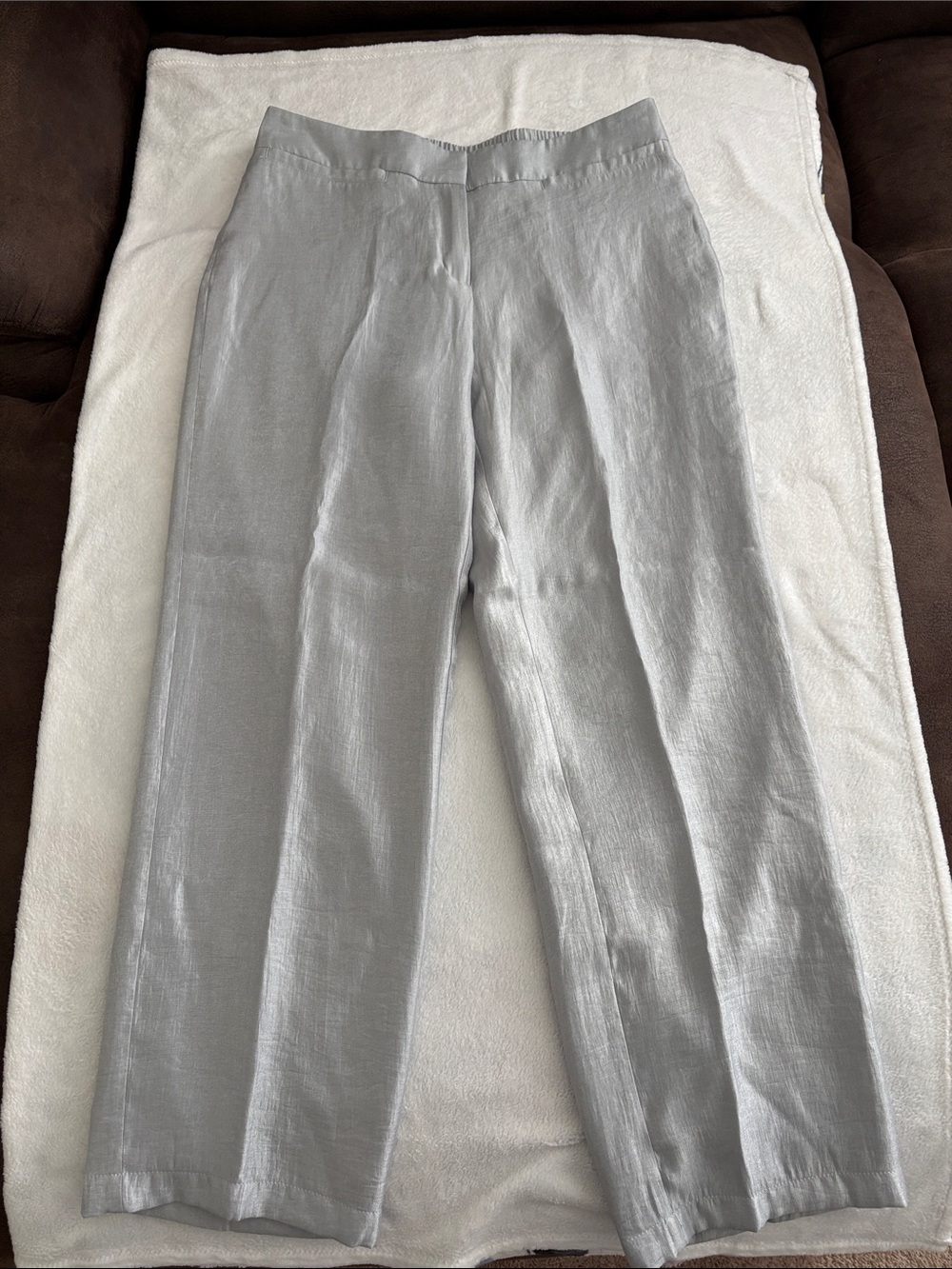 Chico's Silver-Light Gray Wide Leg Pants